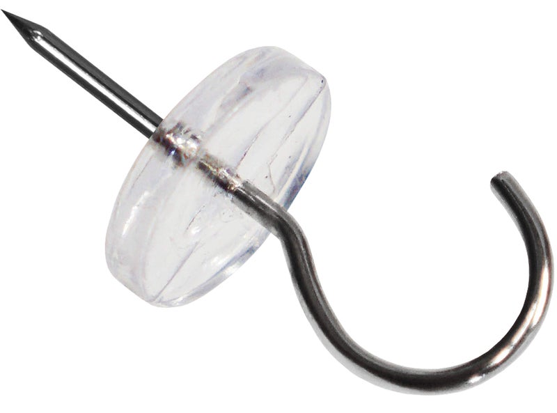 CraZy TACKz - 2 in 1: Push pin with Hook or Thumb Tack with Hook - New Invention Hang 100's of Items Interior or Exterior Decor at Home School Office DIY for Party or Holiday - Image 1